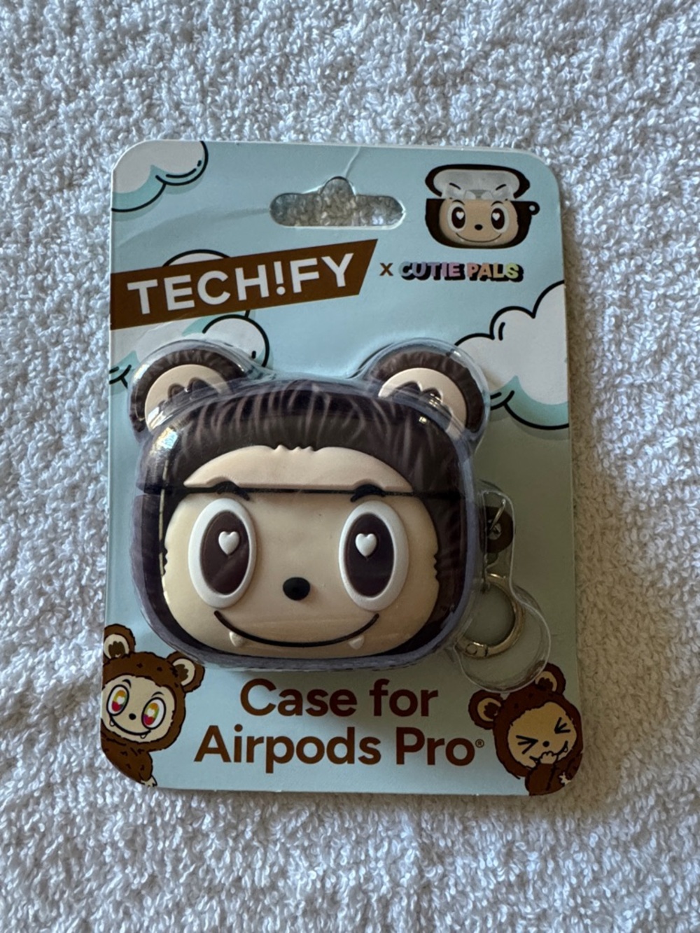 Techify x Cutie Pals Brown Monster Bear Apple Airpods Pro Case